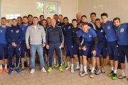 Представники ВПС ФУ та ПФЛ Роман Морозов і Геннадій Жданов відвідали гравців футбольних клубів "Балкани" Зоря та "Реал Фарма" Одеса.